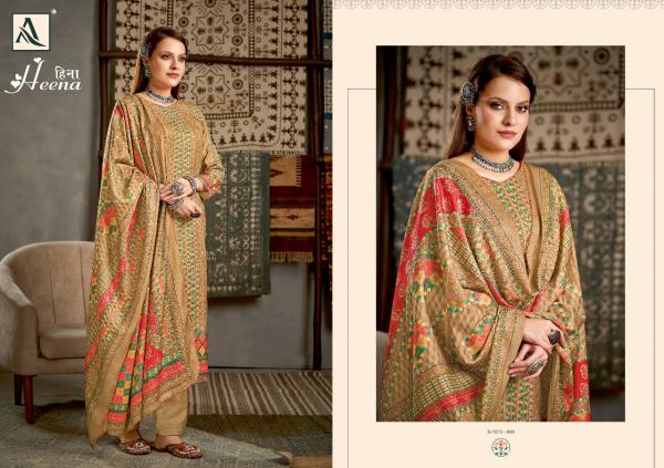 Alok Heena Pure Wool Pashmina Dress Material Collection 